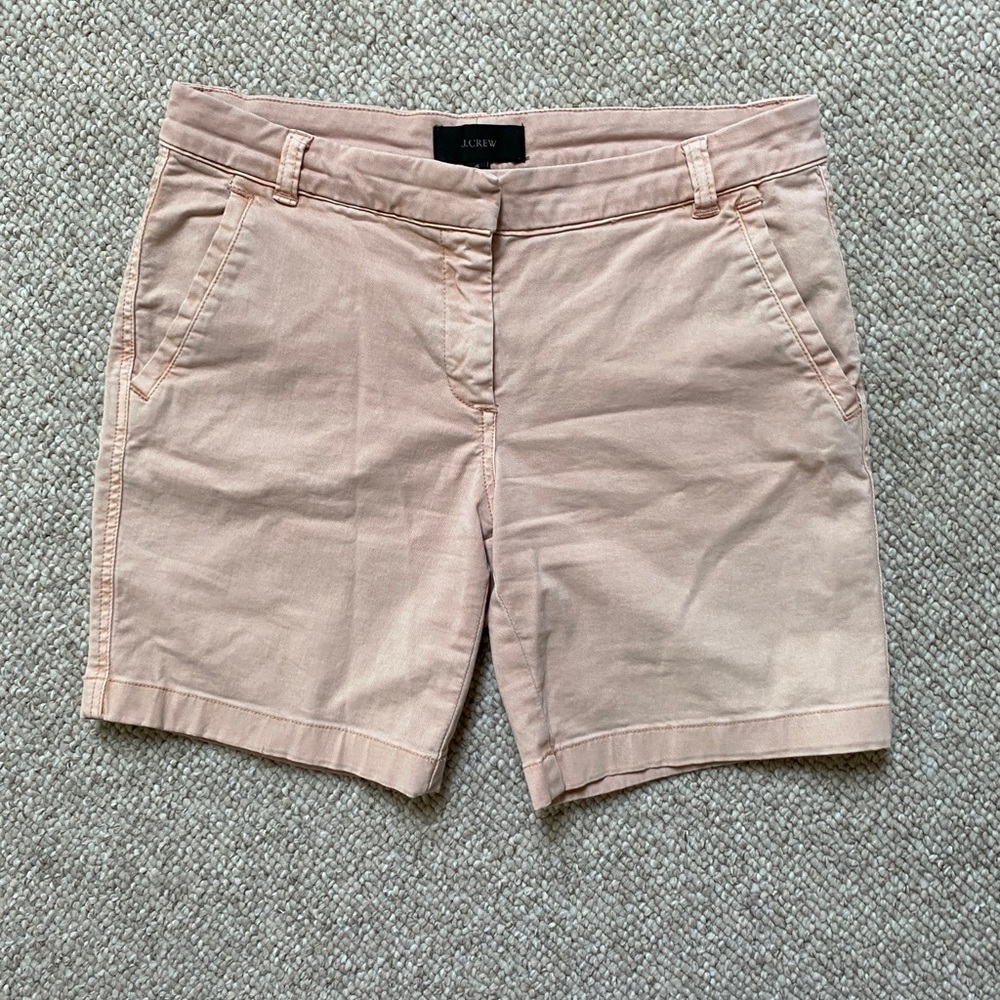 J crew women’s pink chino shorts with pockets size 4